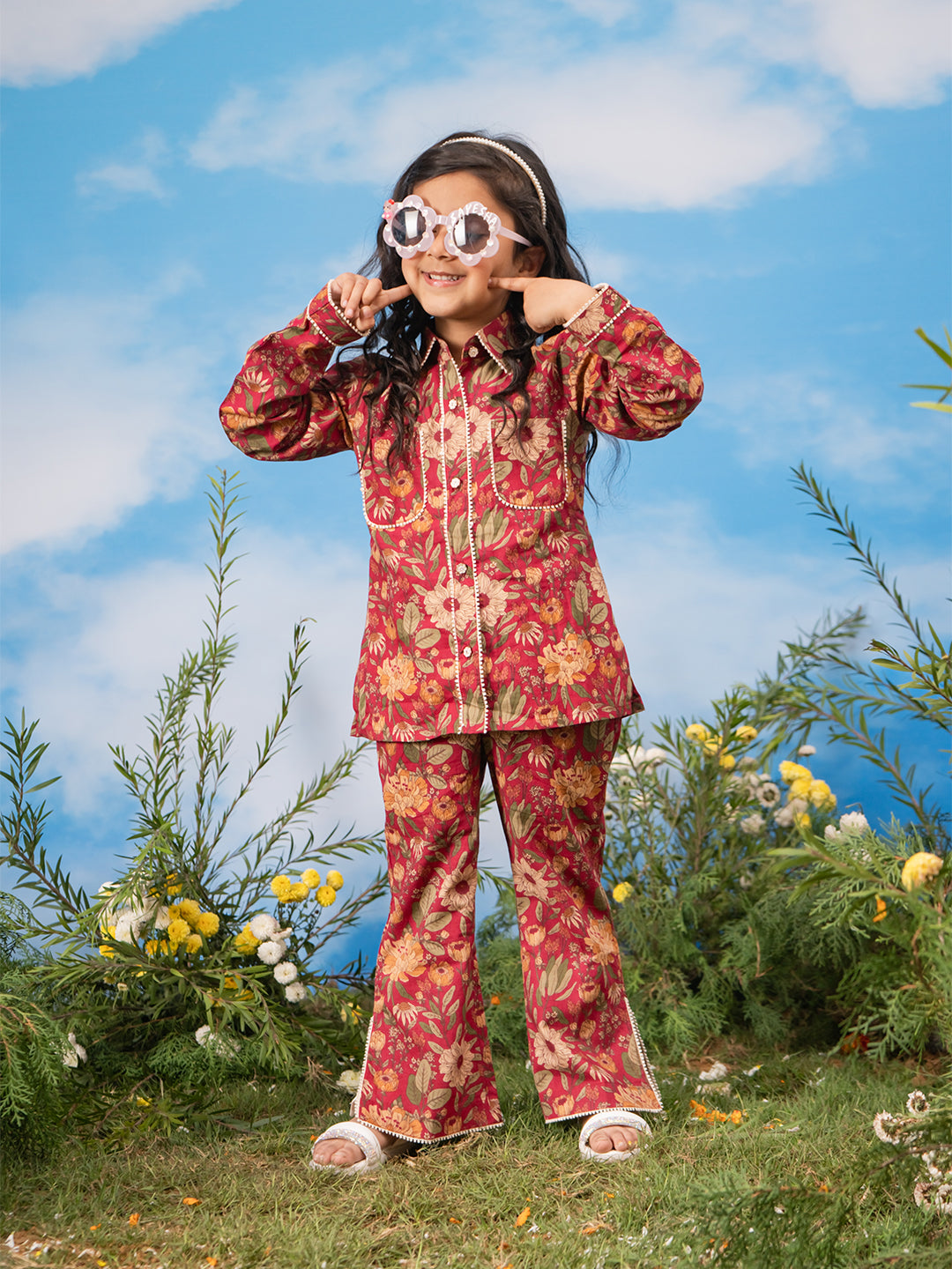 Sarvati Girls' Falsa Co-ords
