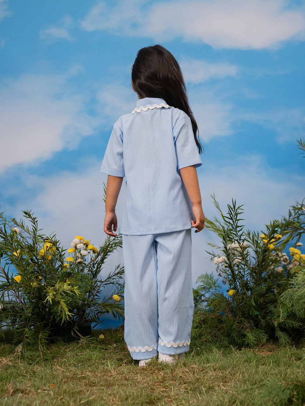 Sarvati Girls' Aqua Co-ords