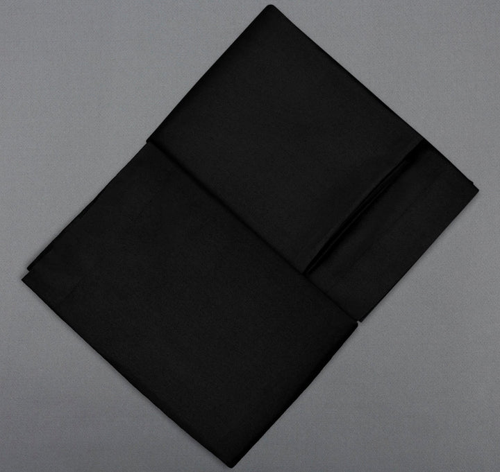 Men's Black Plain Viscose Kurta Lungi Set