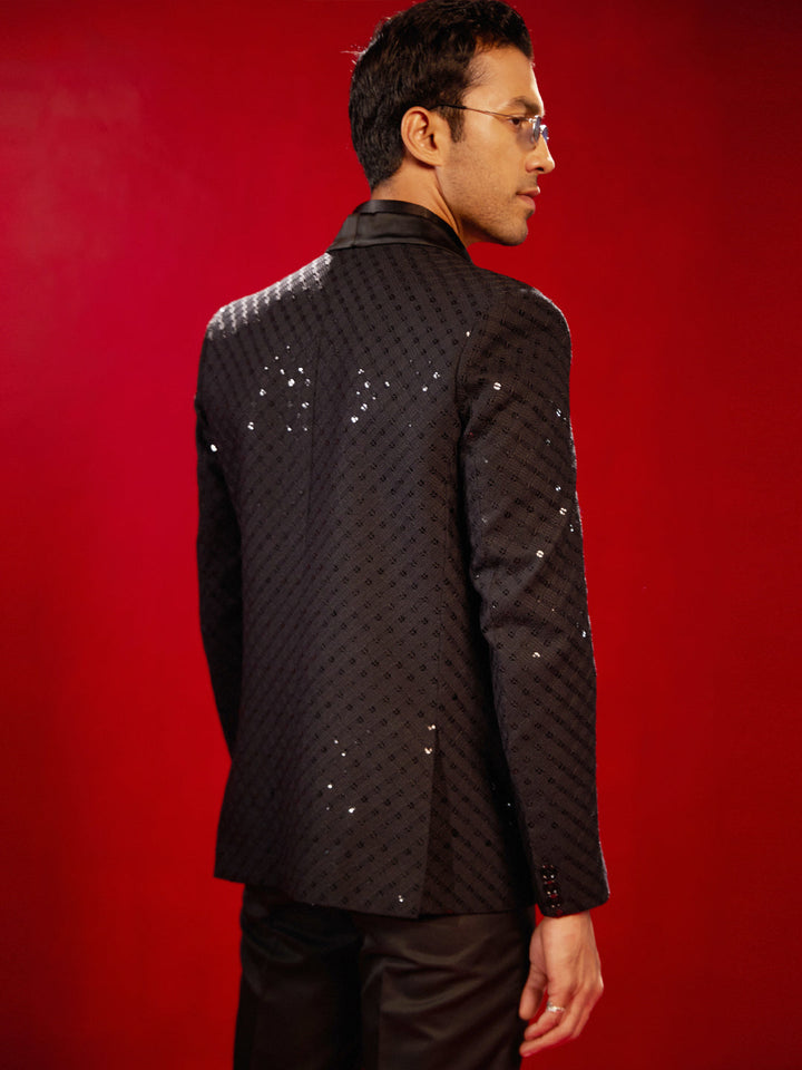 Men's Black Schiffli Blazer - view 3