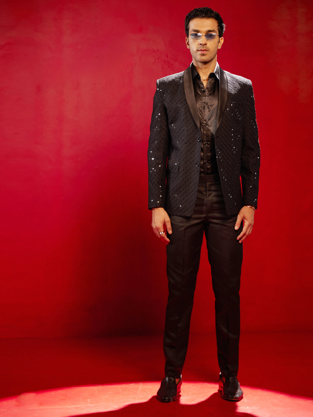 Men's Black Schiffli Blazer - view 7