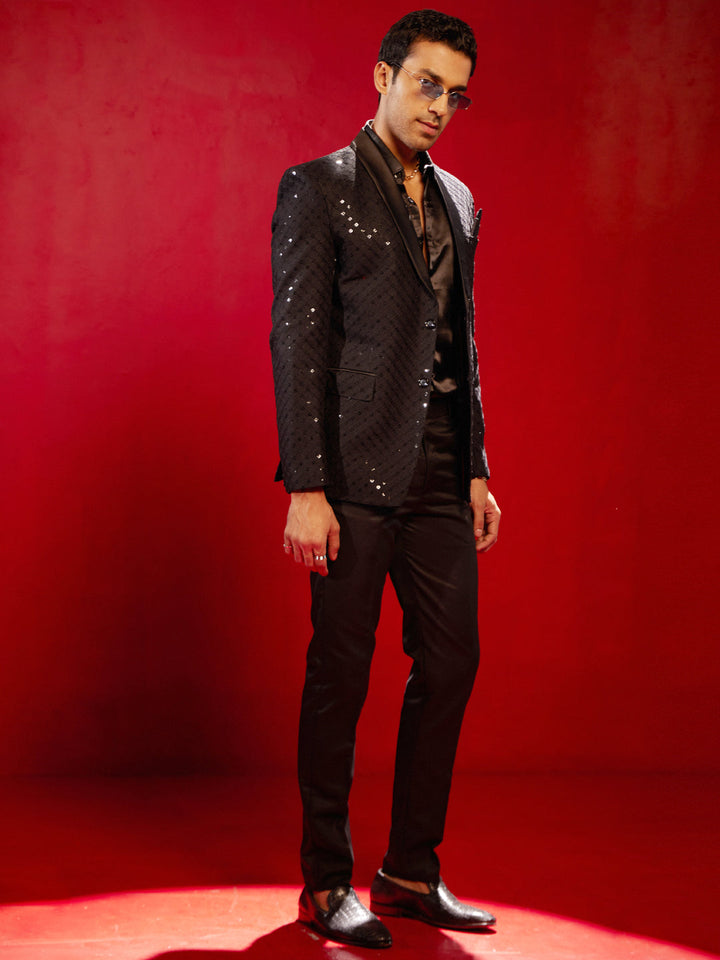 Men's Black Schiffli Blazer - view 6
