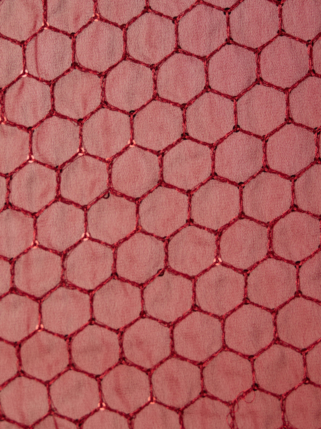 Men's Maroon Georgette Plain Dupatta