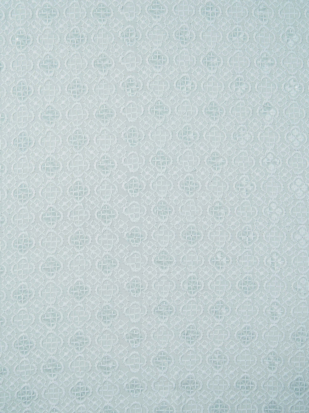 Men's Aqua Silk Blend Embroidered Dupatta - view 2