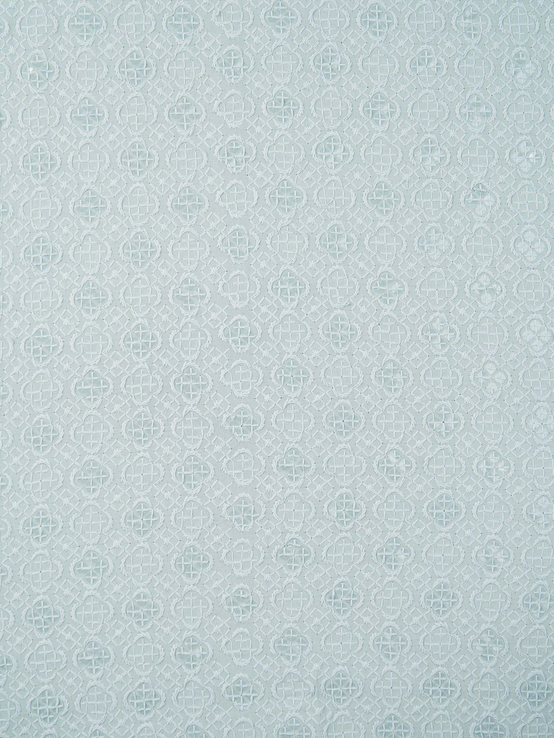 Men's Aqua Silk Blend Embroidered Dupatta - view 2
