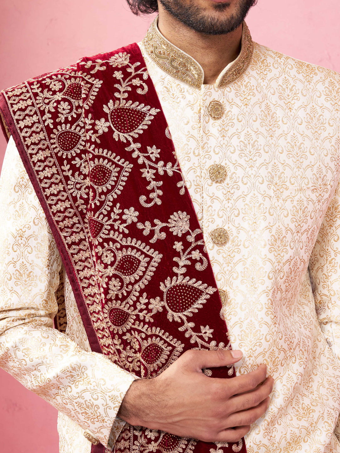 Velvet Material with Thread Embroidery Dupatta