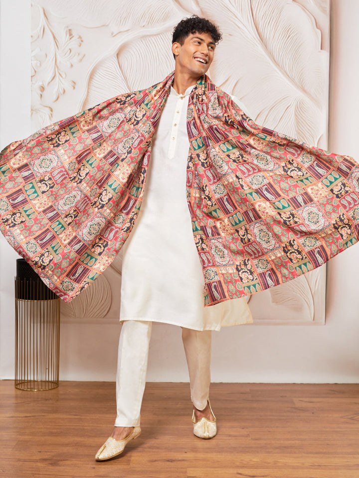 Men's Maroon - Dupatta