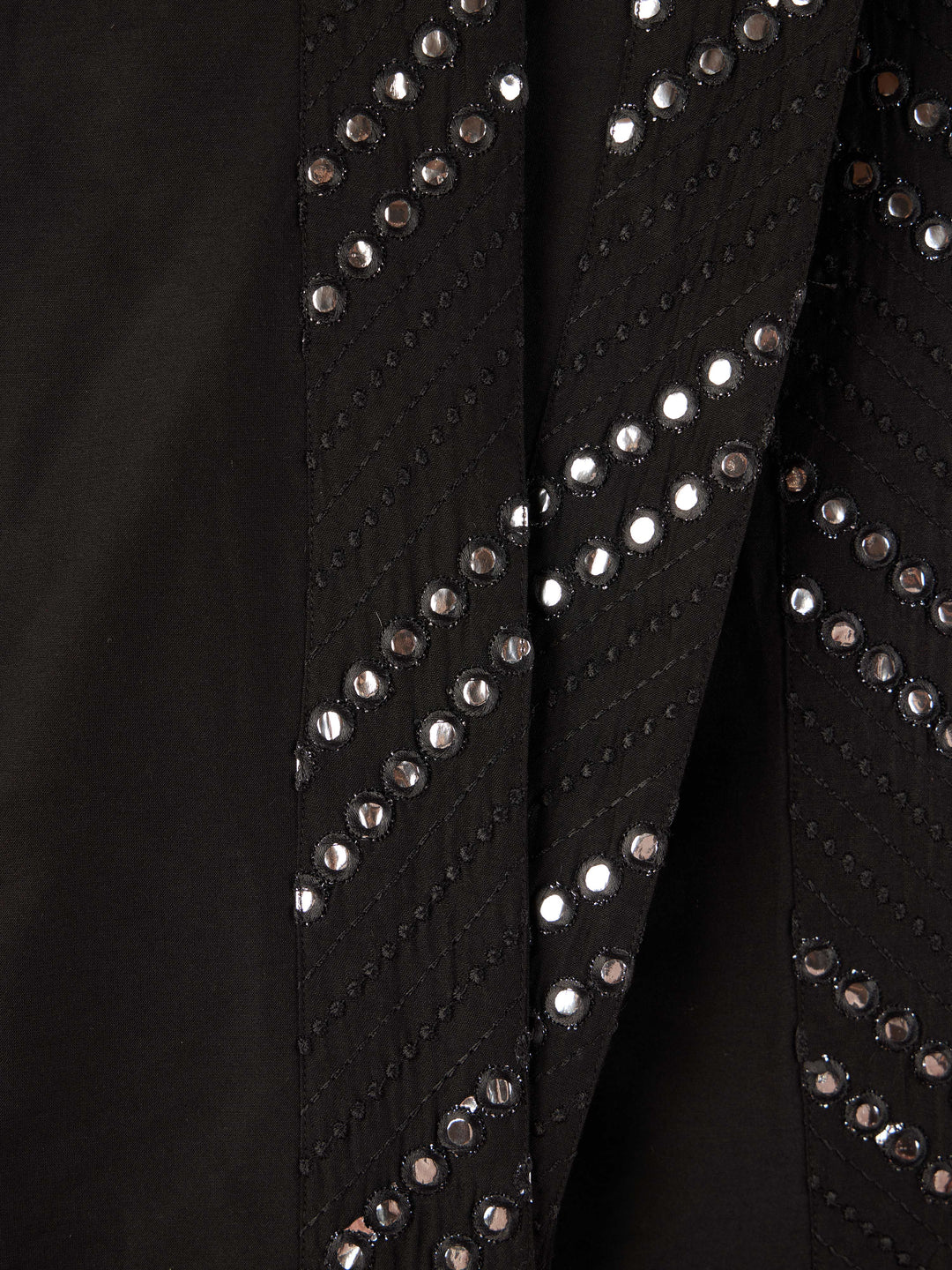 Men's Black Viscose Mirror Work Dupatta - view 5
