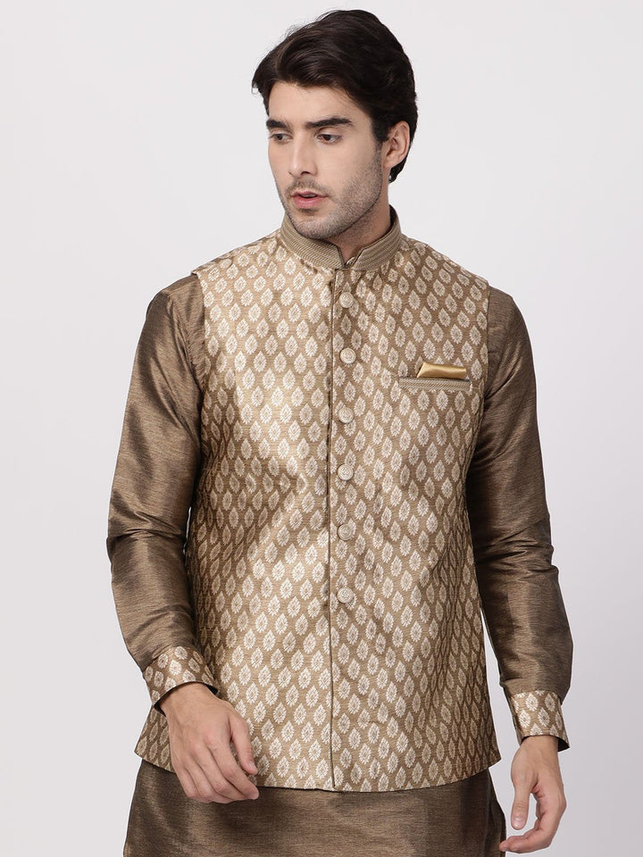 Men's Gold Nehru Jacket