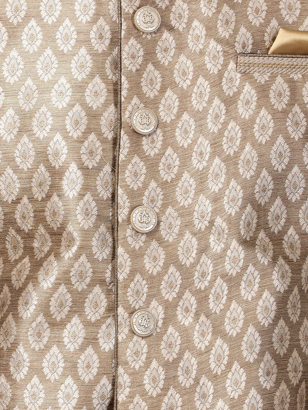 Men's Gold Nehru Jacket - view 4