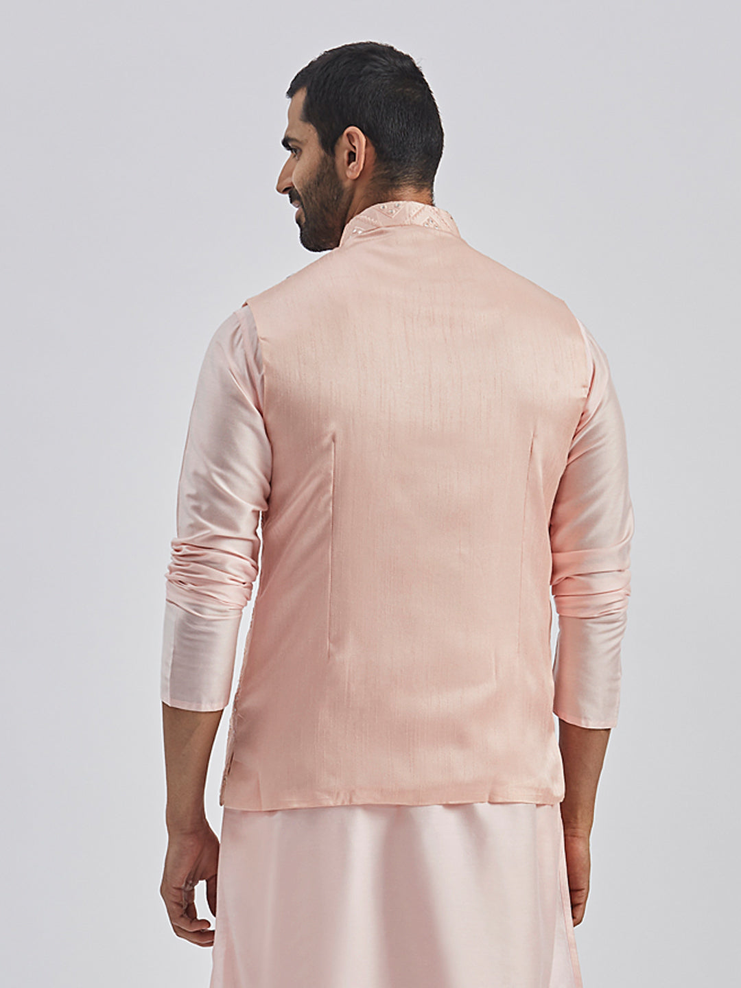 Men's Pink - Nehru Jacket - view 5