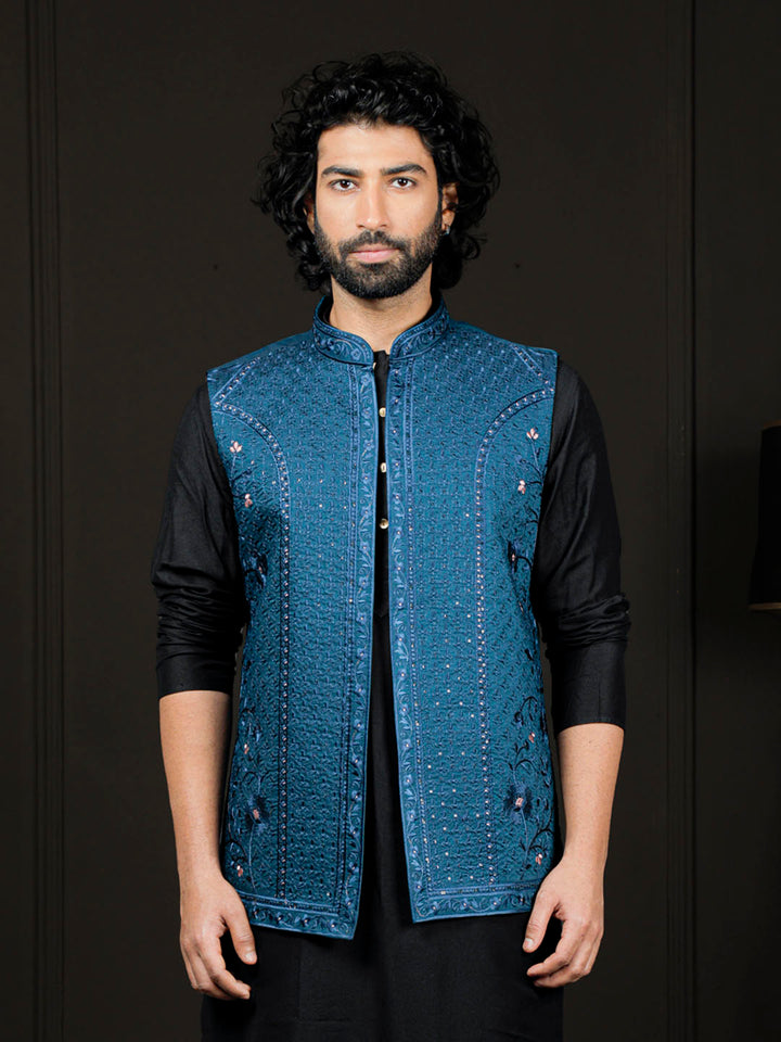 Men's Silk Blend Nehru Jacket