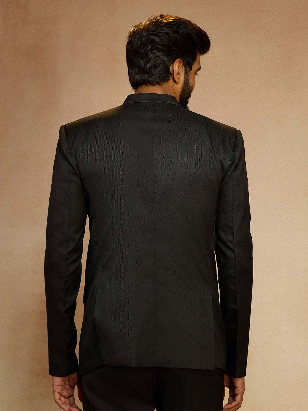 Men's Black Jute Solid Slim Fit Full Sleeve Jodhpuri - view 5