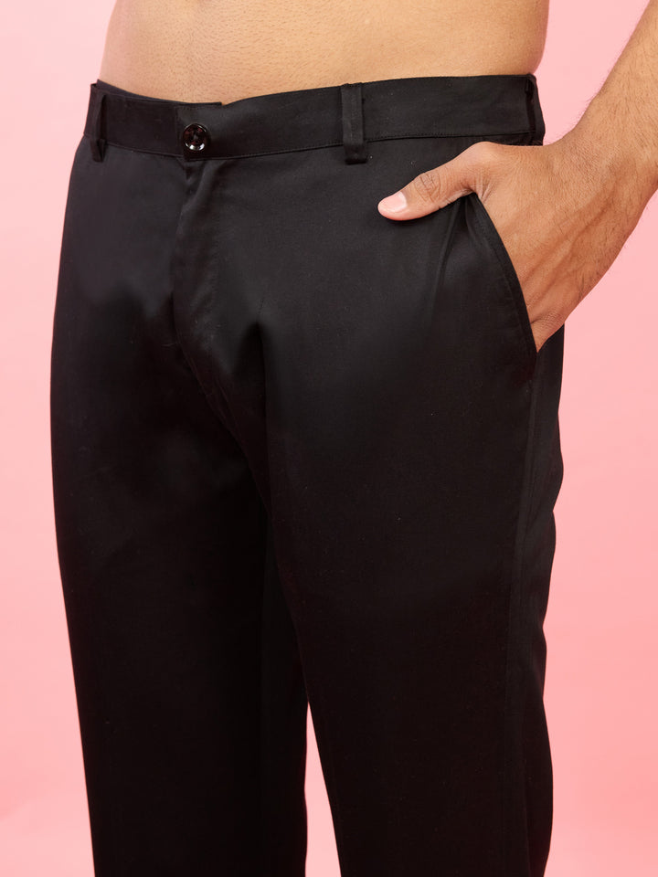 Men's Bottle Green Jodhpuri with Black Satin Kurta & Pant Pyjama Set - view 6