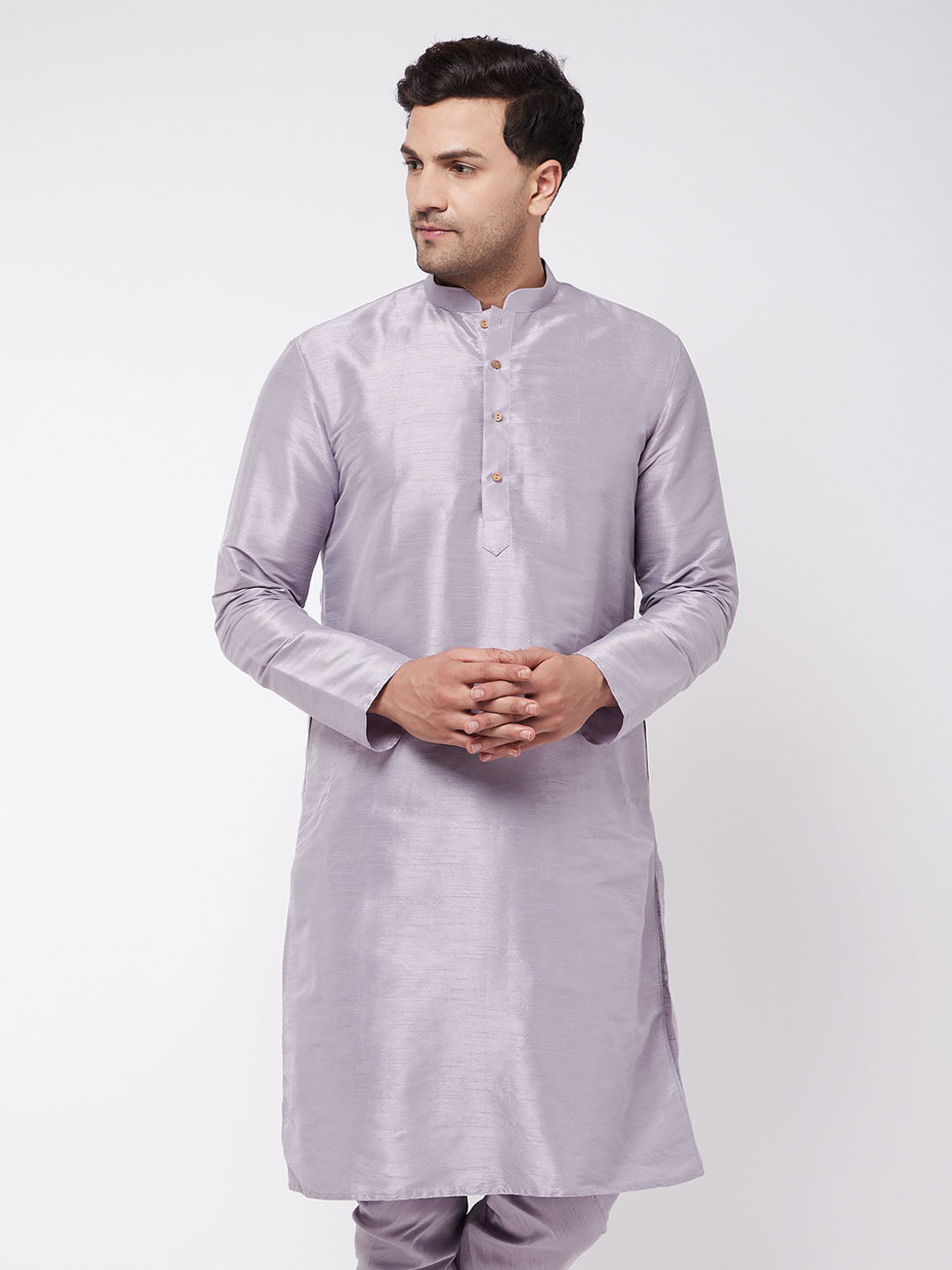 Men's Lavender Silk Blend Kurta