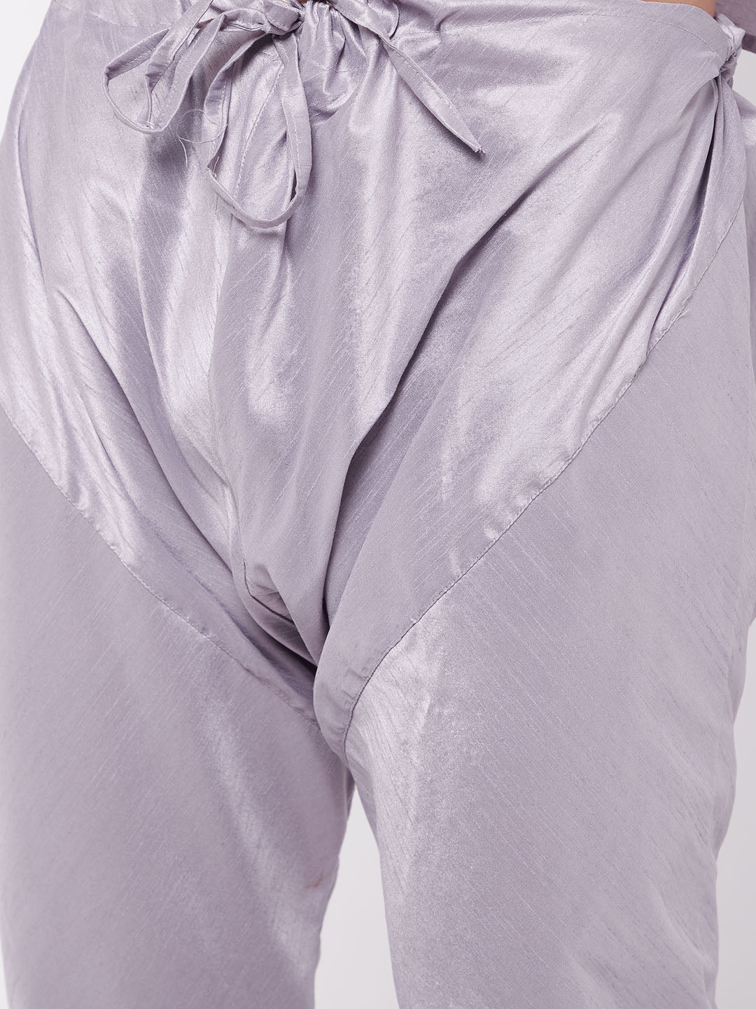 Sarvati Men's Lavender Silk Blend Kurta and Pyjama Set