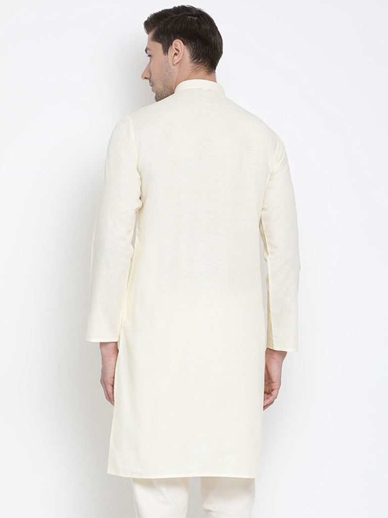Men's Beige Cotton Kurta