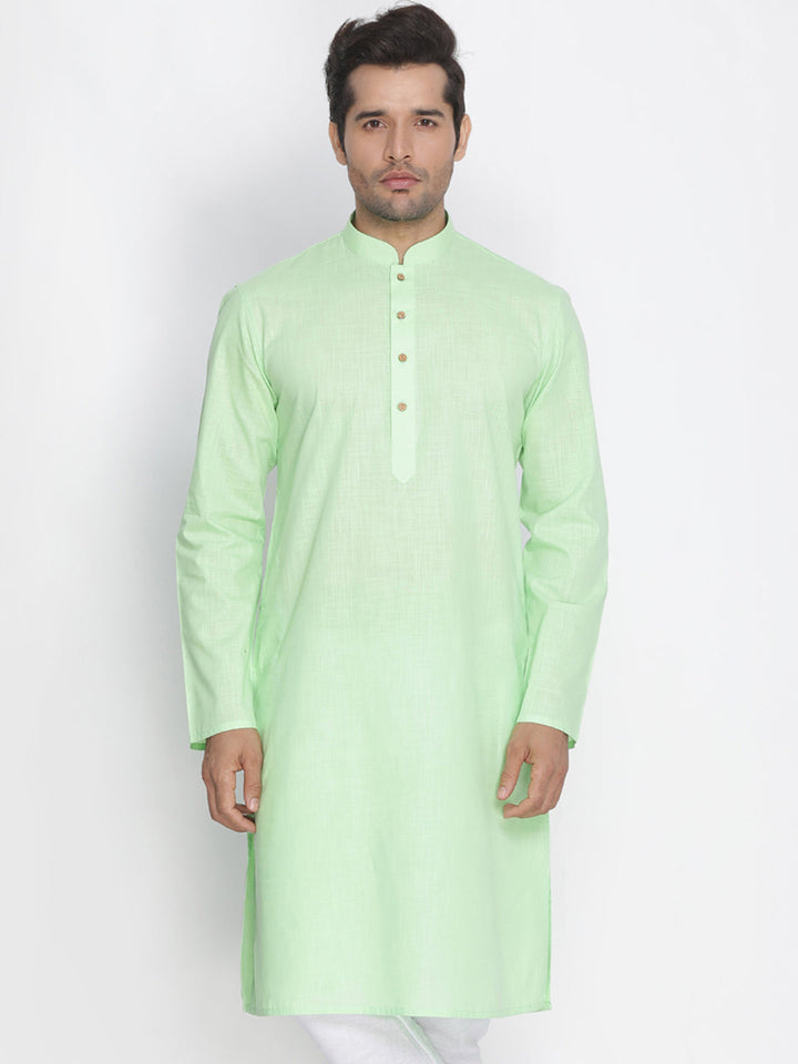 Men's Mint Green Cotton Kurta