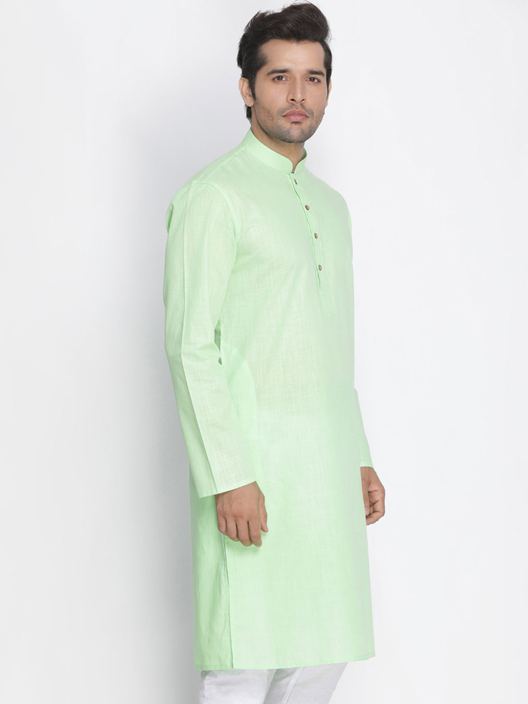 Men's Mint Green Cotton Kurta