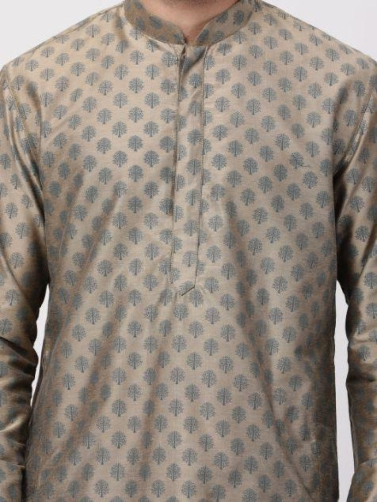 Men's Copper Cotton Blend Kurta