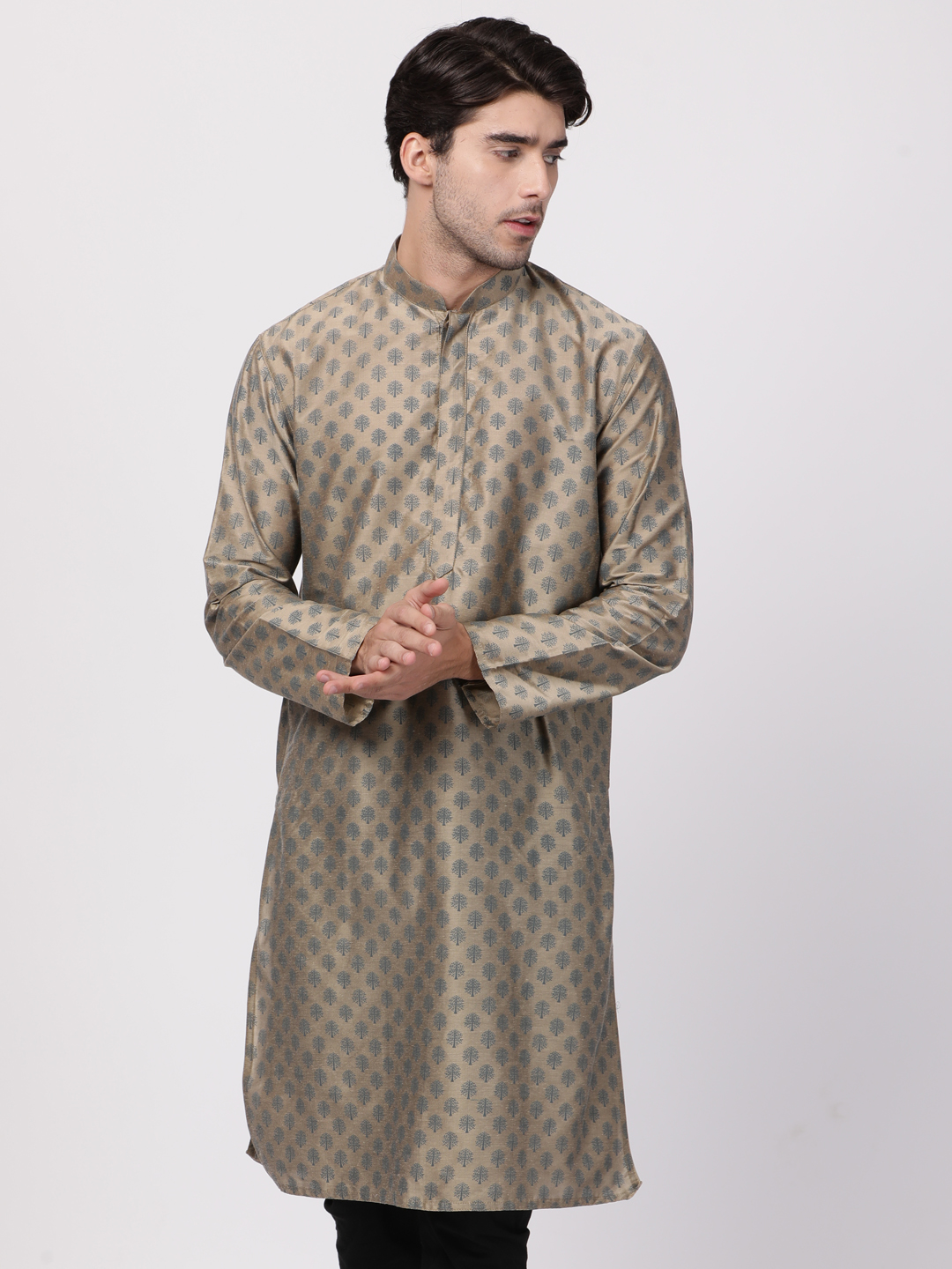 Men's Copper Cotton Blend Kurta