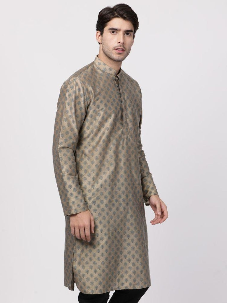 Men's Copper Cotton Blend Kurta