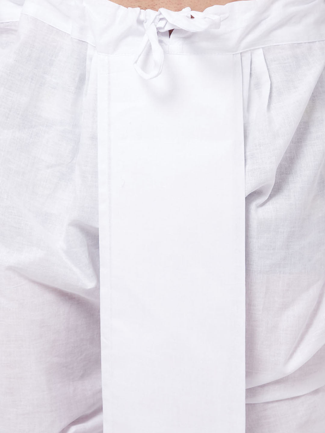 Men's Pink Pure Cotton Chikankari Kurta With Dhoti Set