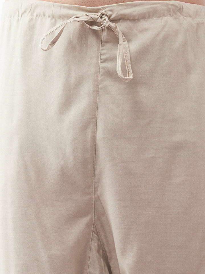 Men's Green Cotton Blend Kurta and Pyjama Set