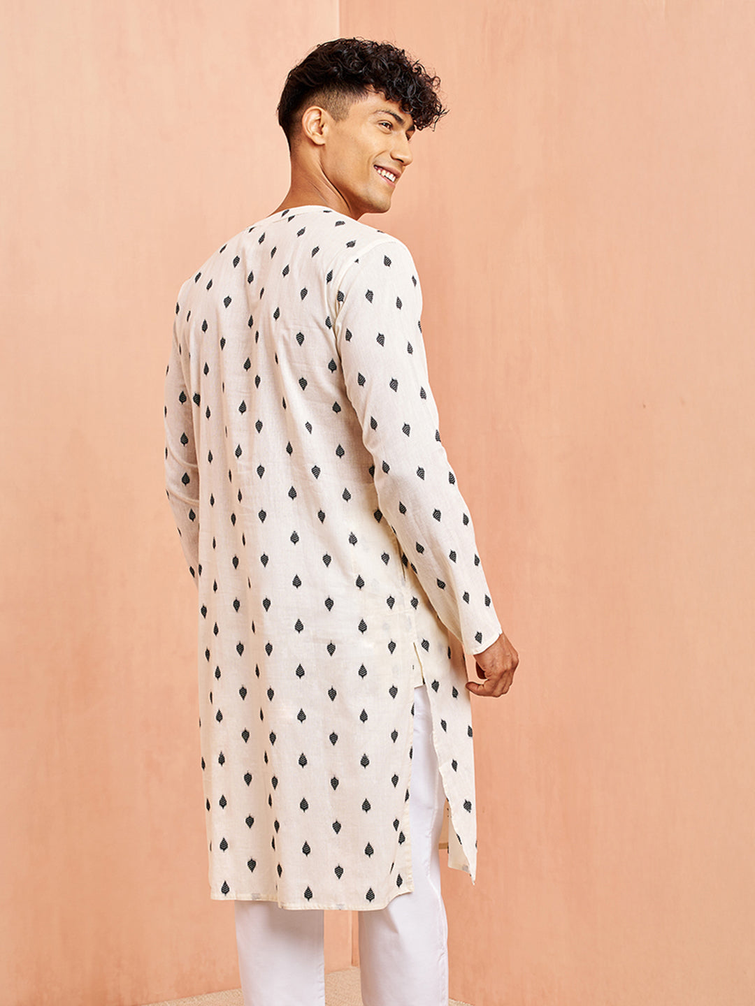 Men's Cream Cotton Kurta