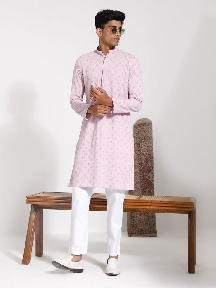 Sarvati Men's Onion Rayon Kurta And Pyjama Set