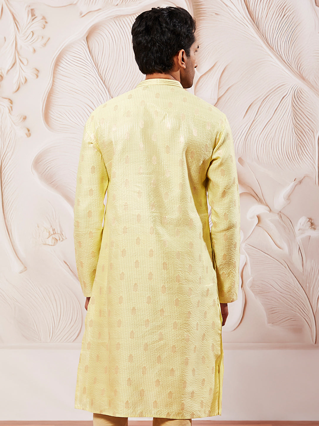 Men's Mint Green Silk Blend  Kurta