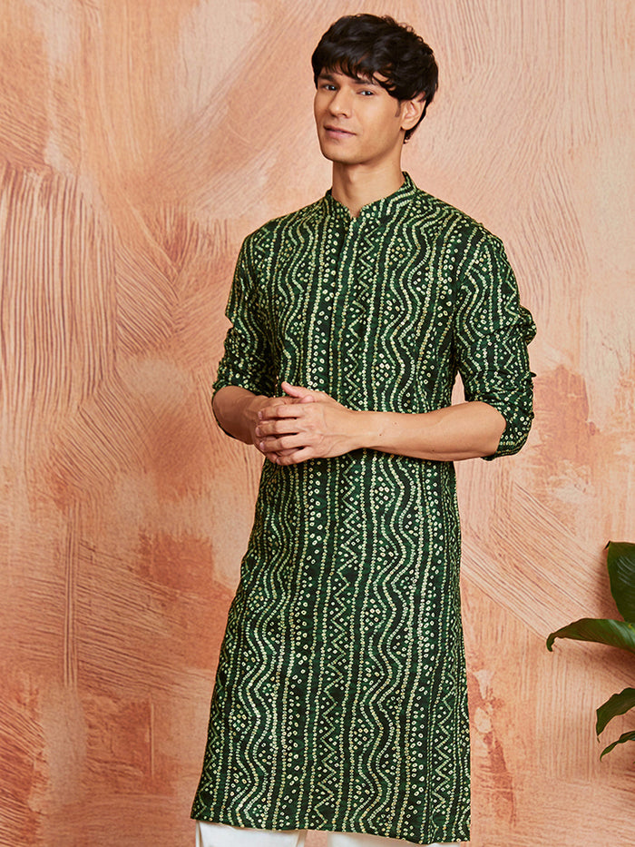 Green Rayon Kurta