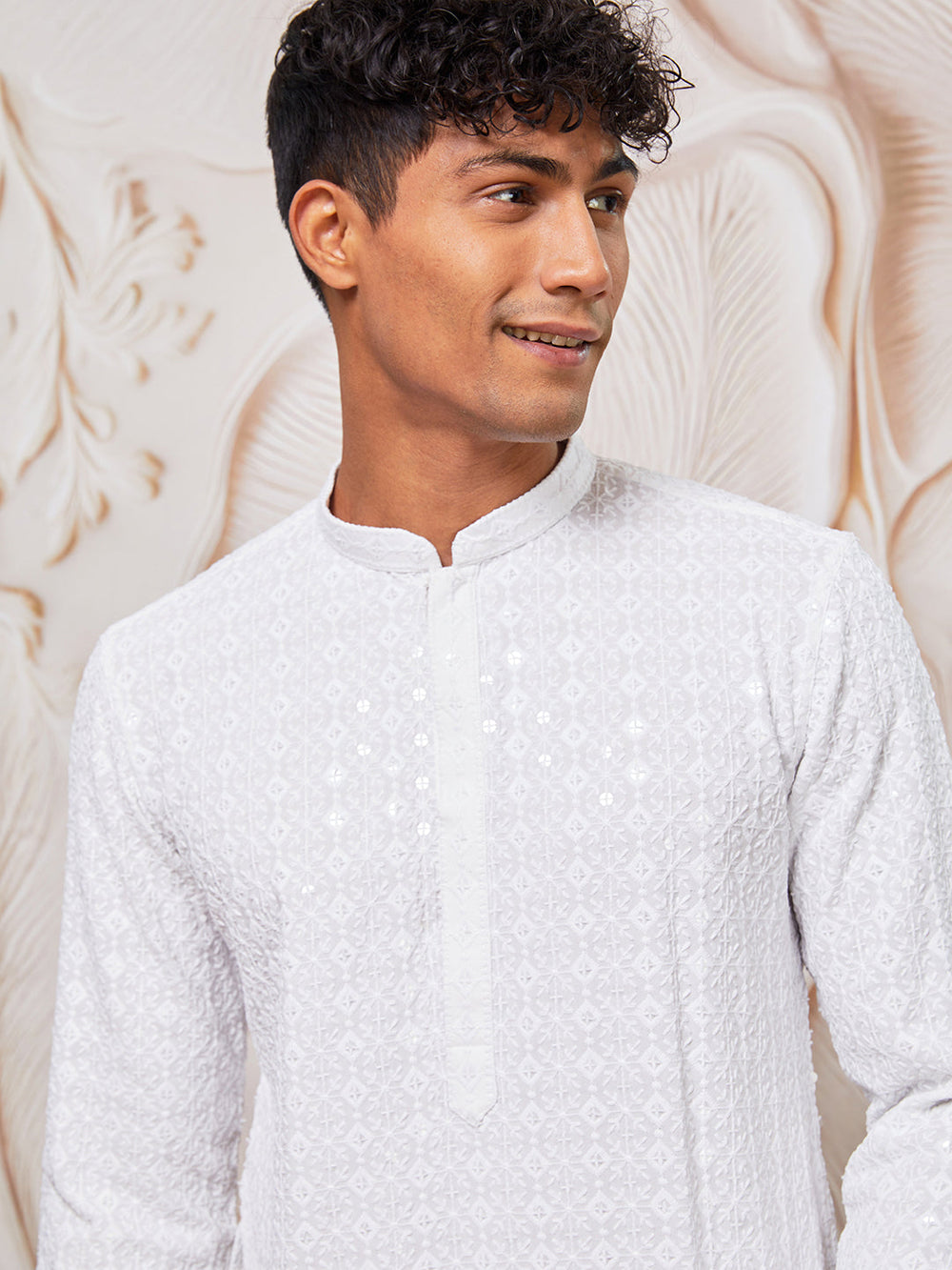 Men's White Rayon  Only Kurta