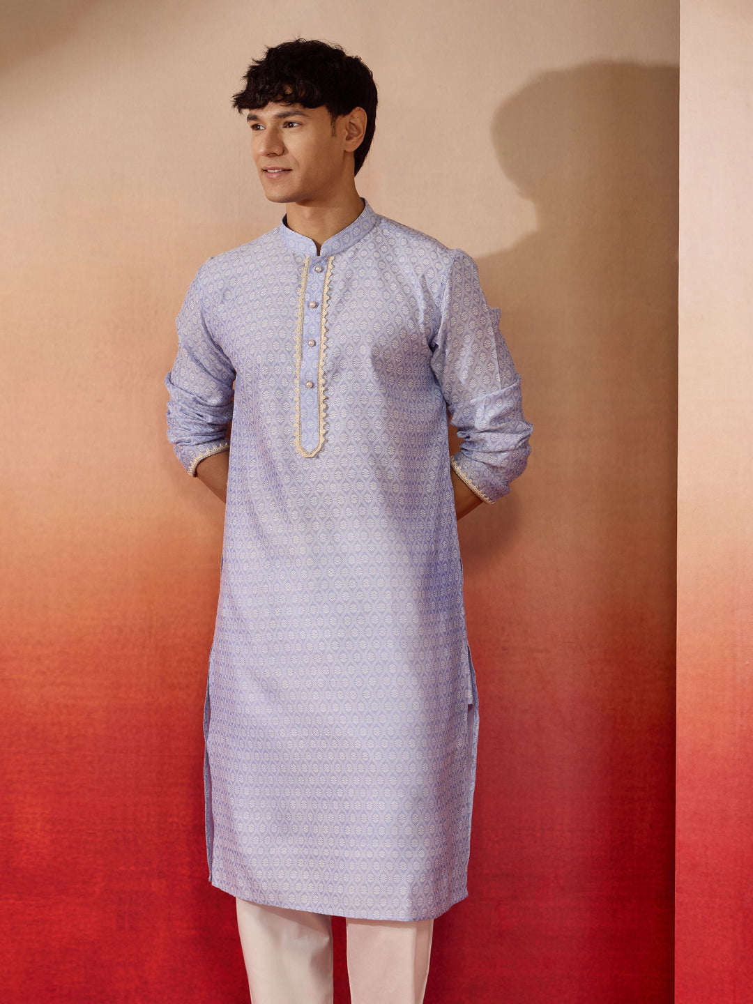 Men's Hawa Silk Jacquard Kurta
