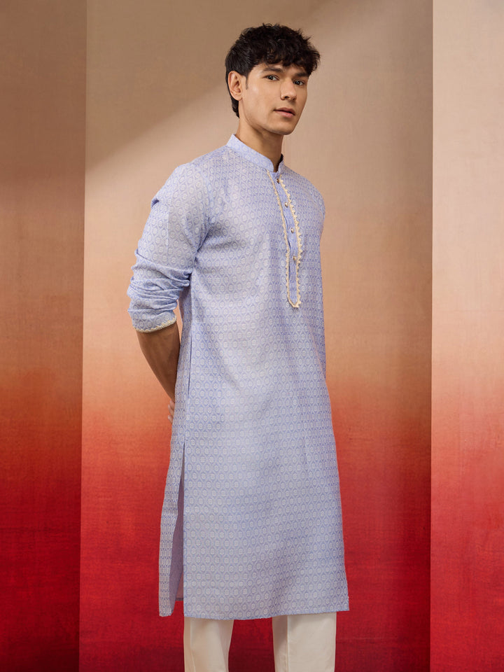 Men's Hawa Silk Jacquard Kurta