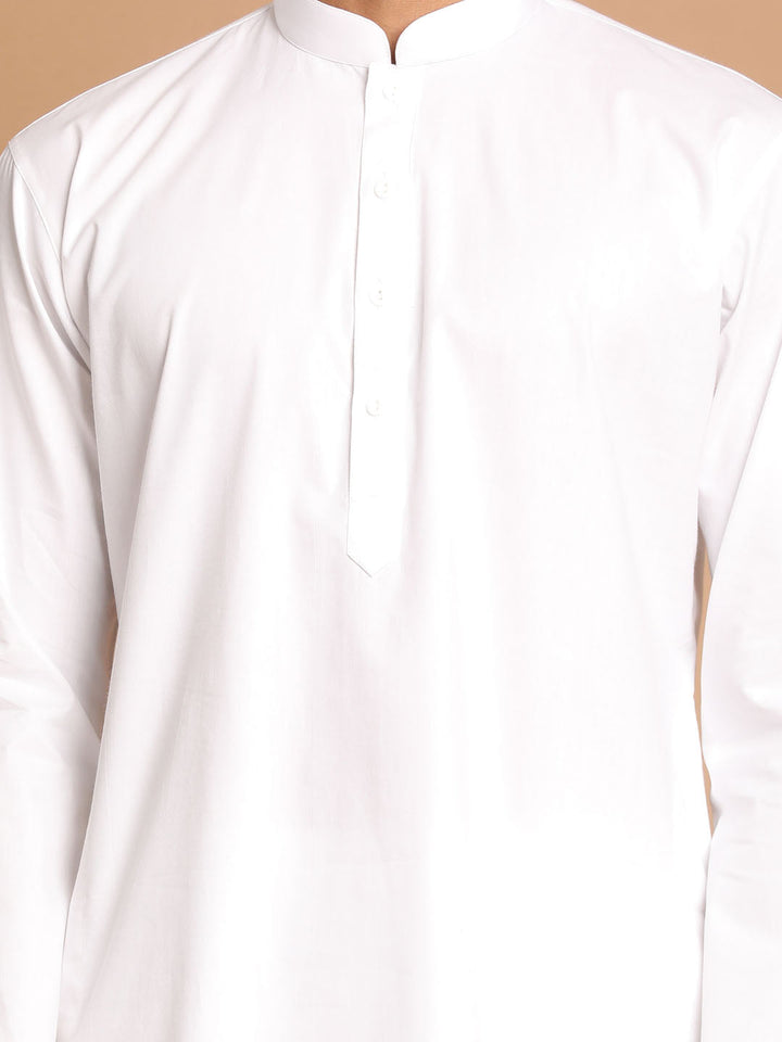 Sarvati Men White Kurta with Pyjamas Set