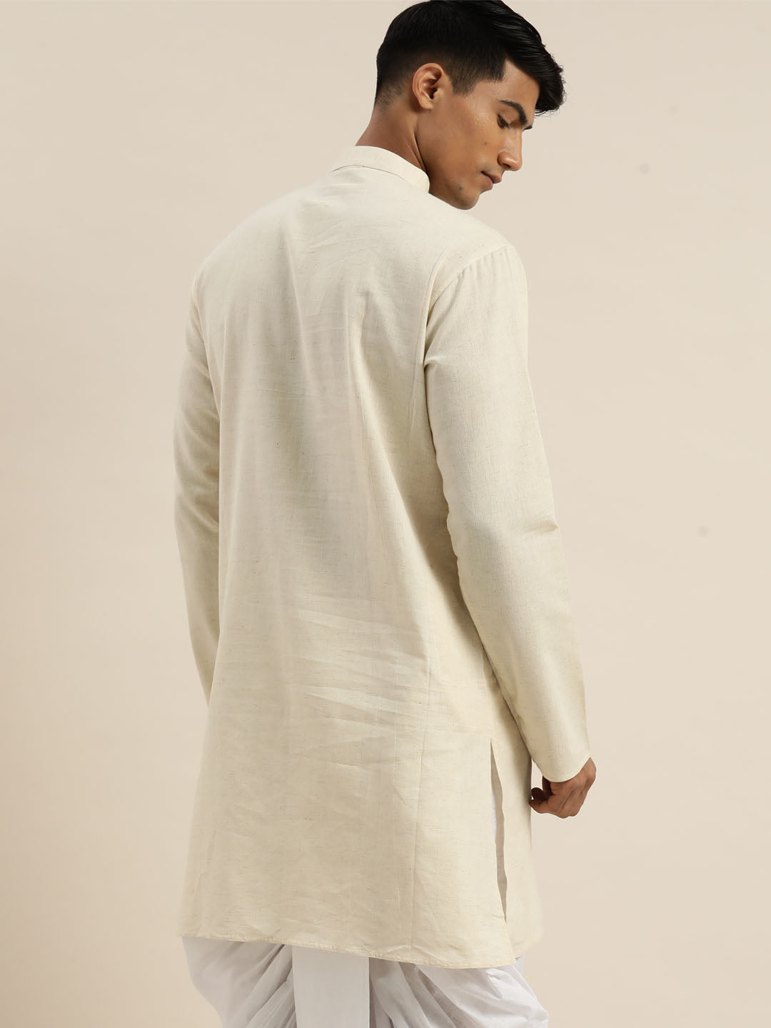 Men's Cream Pure Cotton Kurta