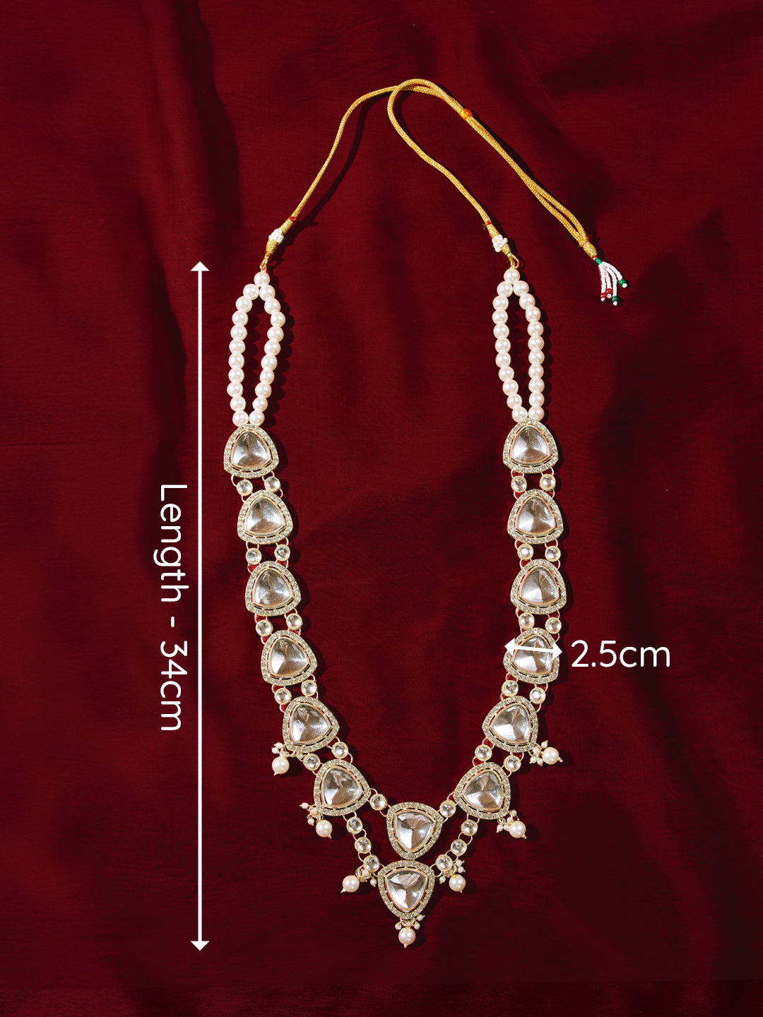 Men's Traditional Wedding Necklace - Cream Single Layer Rhinestone Pearl Design