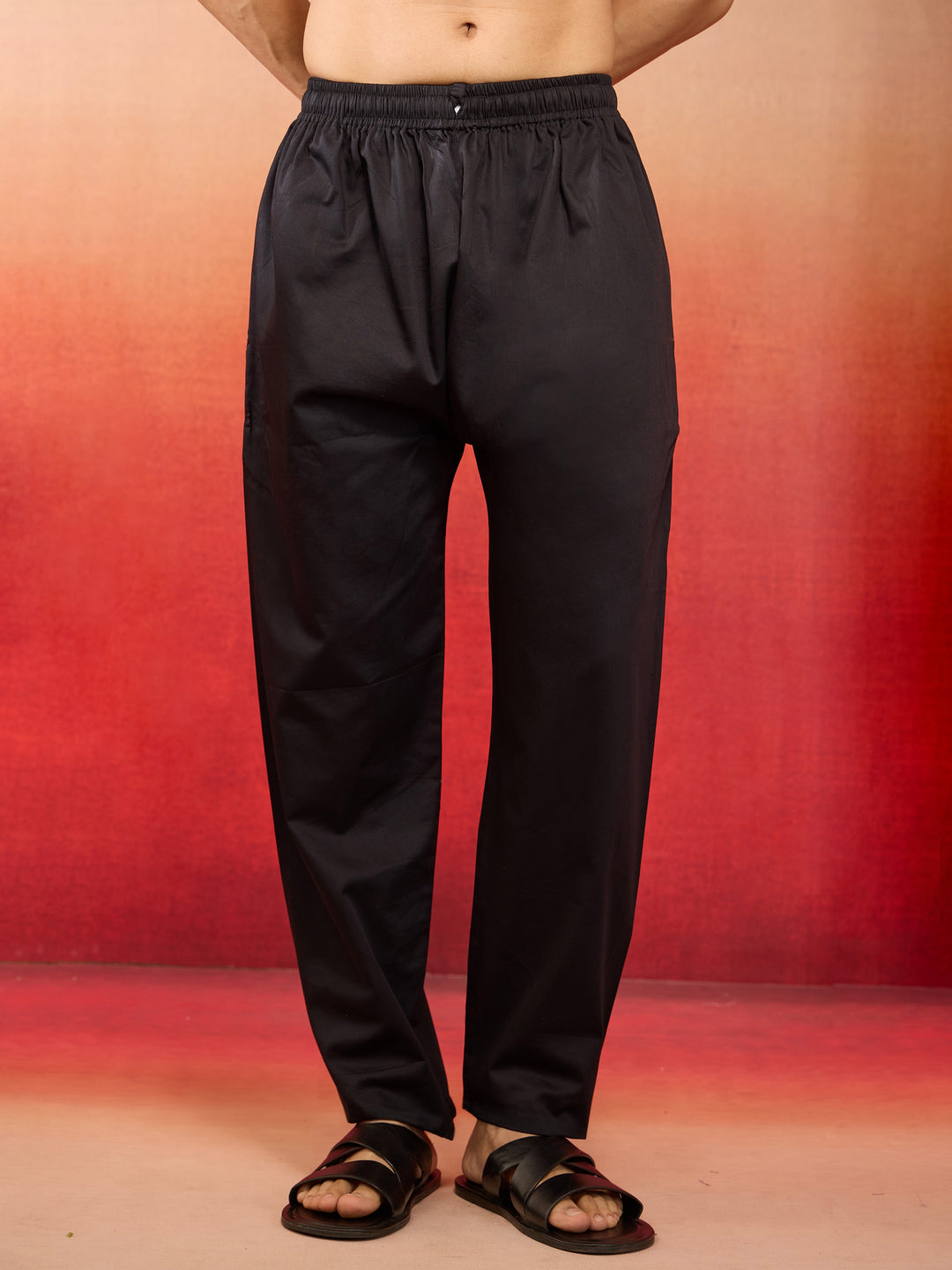 Vasmp Men's Black Fine Satin Pyjama – House of Sarvatii LLC