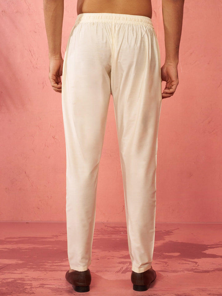 Men's Cream Viscose Pyjama