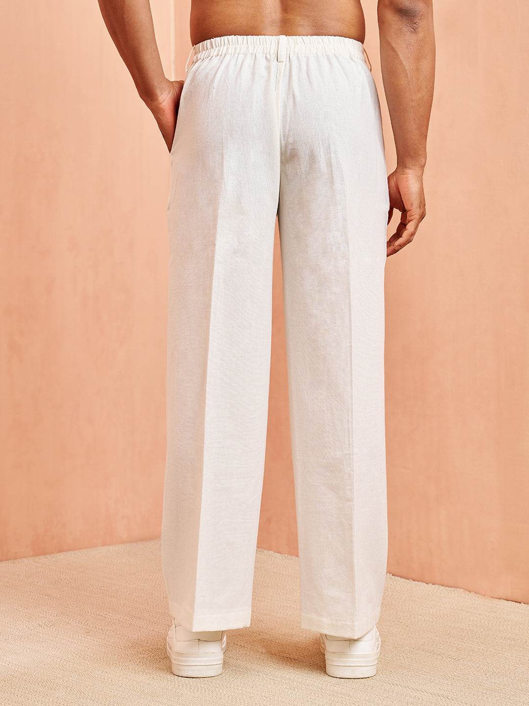 Men's White Cotton Pant