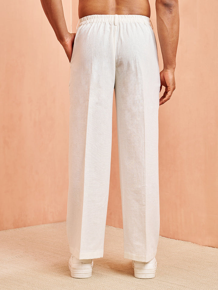 Men's White Cotton Pant