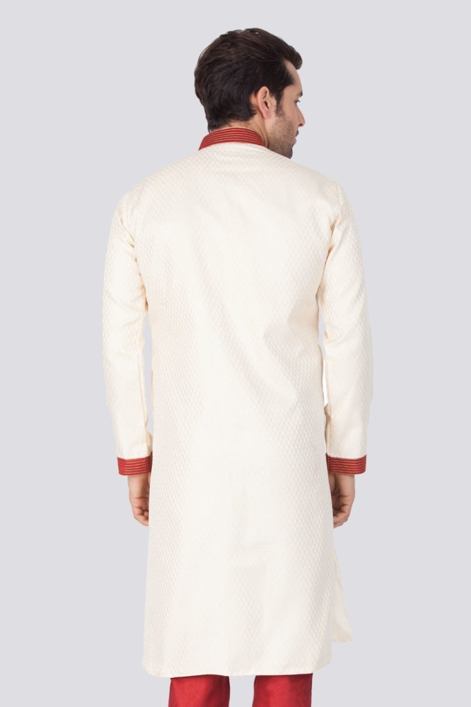 Men's Gold Silk Blend Sherwani Only Top