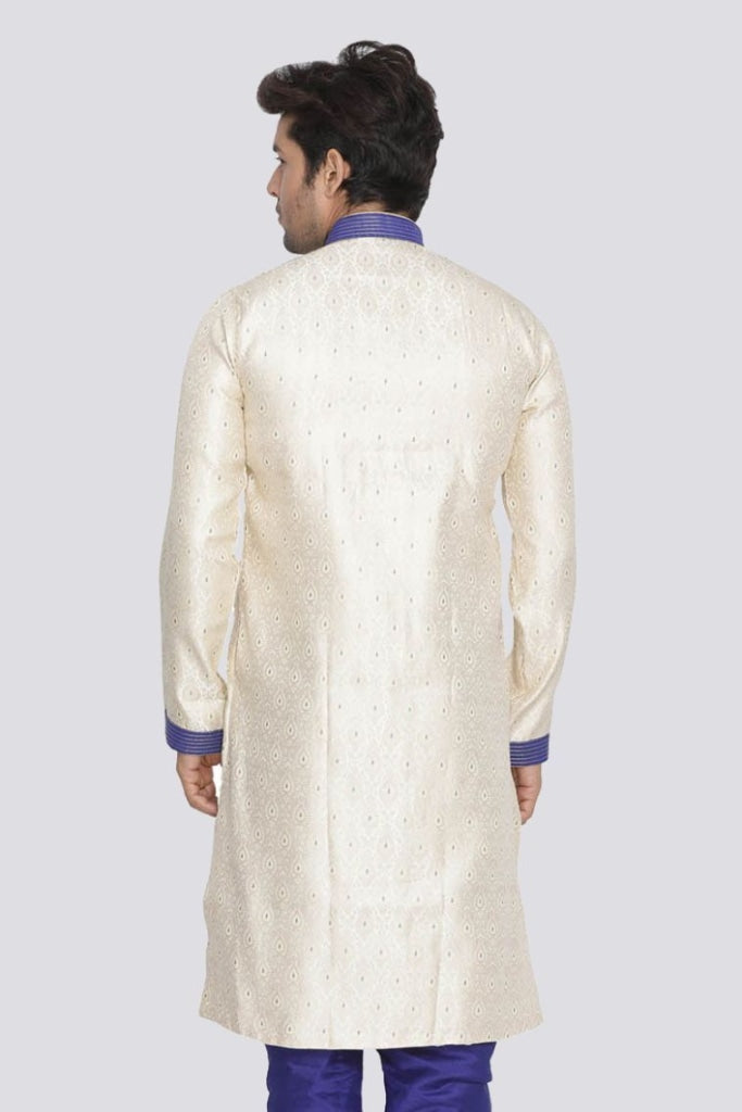 Men's Gold Silk Blend Sherwani Only Top