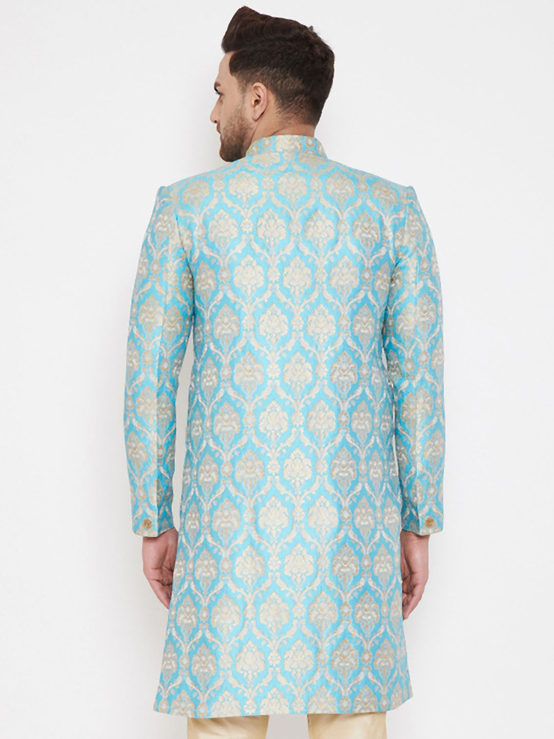  Men's Sea Green Sherwani -Only Top