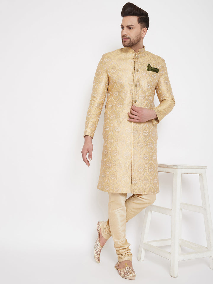 Men's Gold Sherwani -Only Top