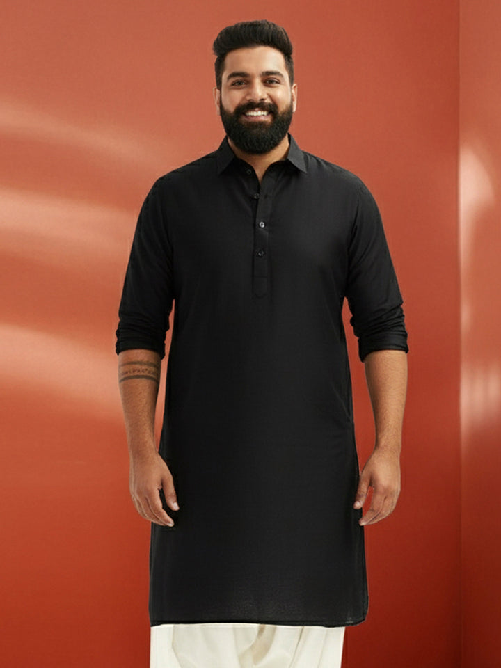 Men's Black Pathani Kurta