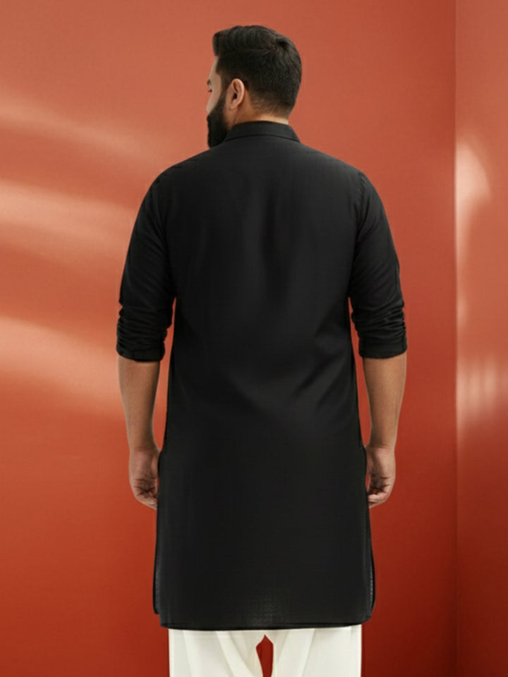 Men's Black Pathani Kurta