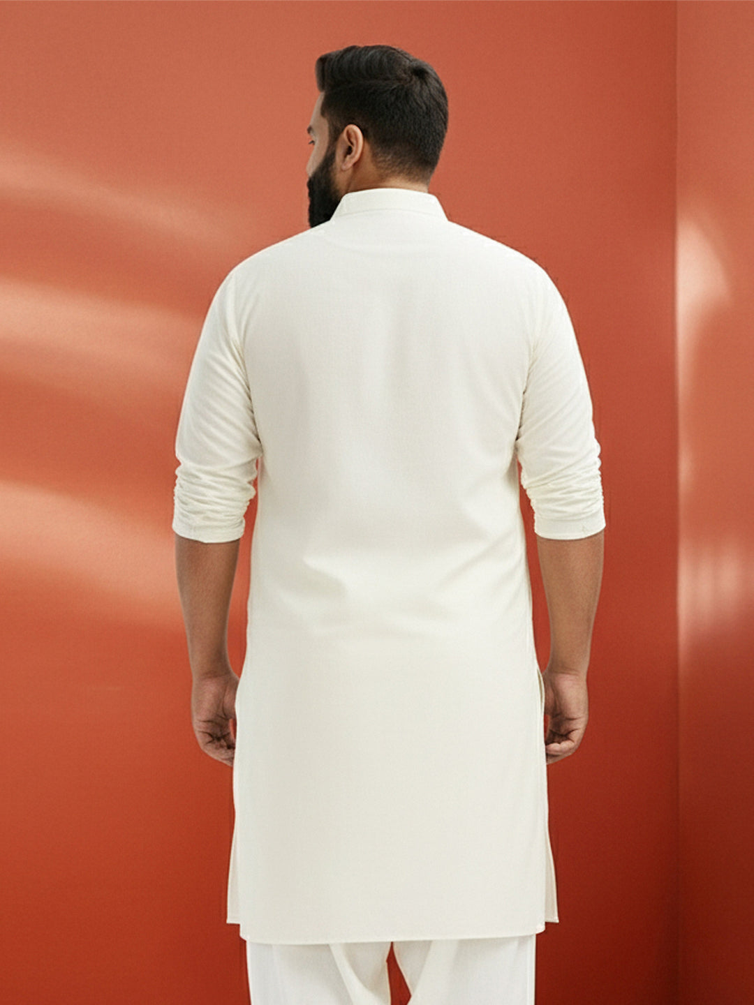 Men's White Pathani Kurta
