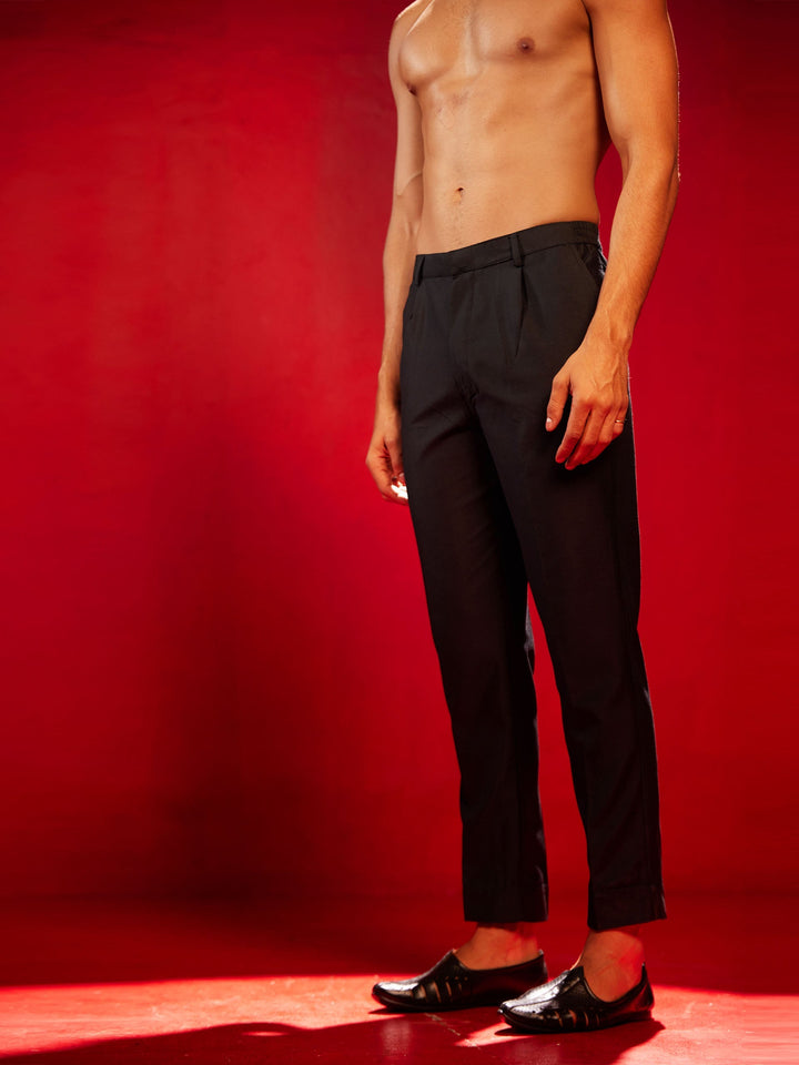 Men's Black Viscose Pant Style Pyjama
